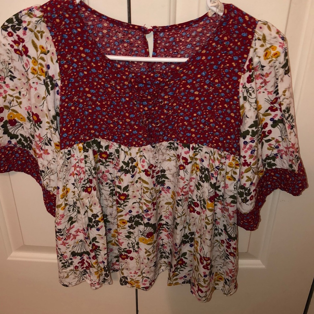 Girls boutique peasant sleeved top